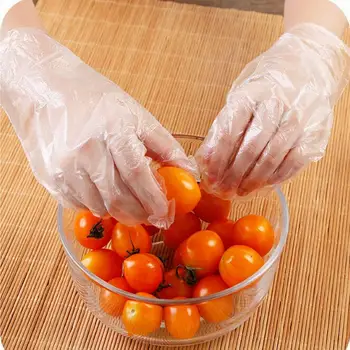 

Disposable Gloves Food Service Clear Vinyl Gloves Kitchen BBQ Eco-friendly Food Gloves Fruit Vegetable Gloves Home Cleaning