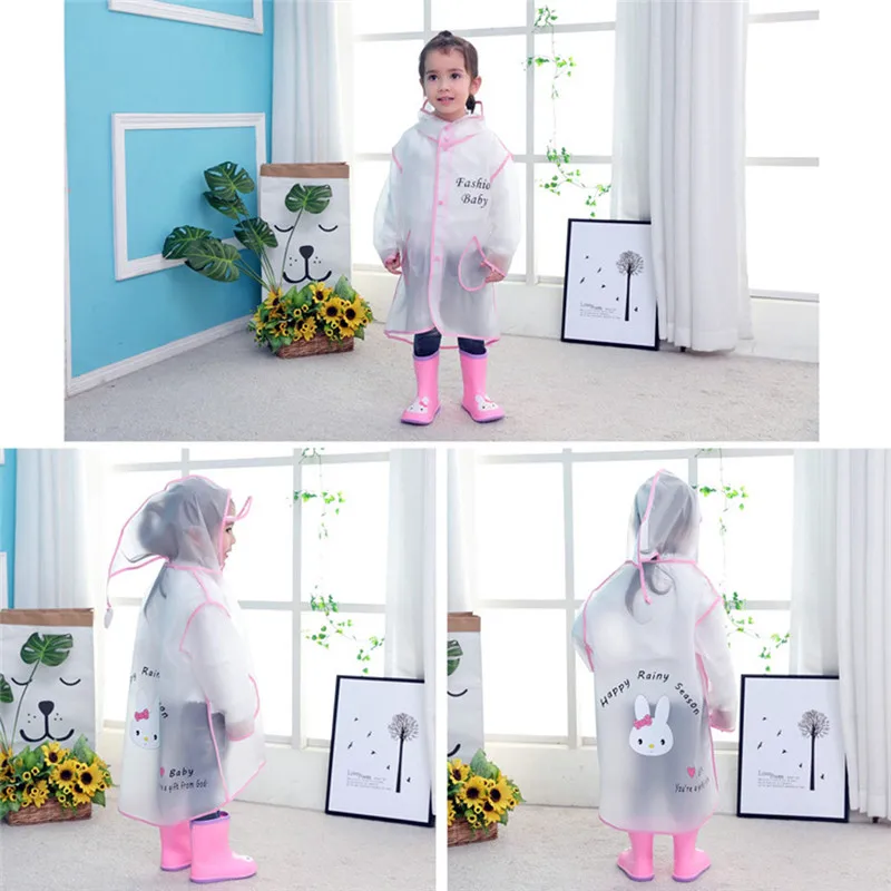 Children's waterproof raincoat Boys Girls Kids Hooded Raincoat Waterproof Jackets Toddler Baby Cartoon Tops #4S18 (46)