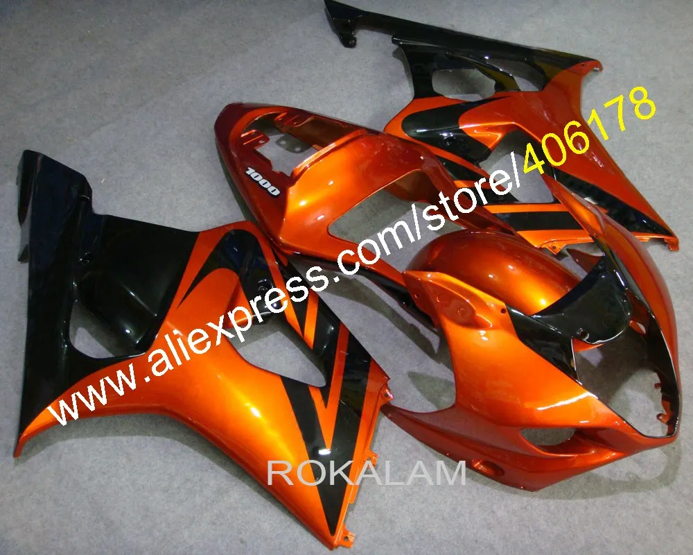 

Injection GSXR1000 03 04 Fairing For Suzuki GSX-R1000 2003 2004 Black Orange Gold Sport Body Kits (Injection Molding)