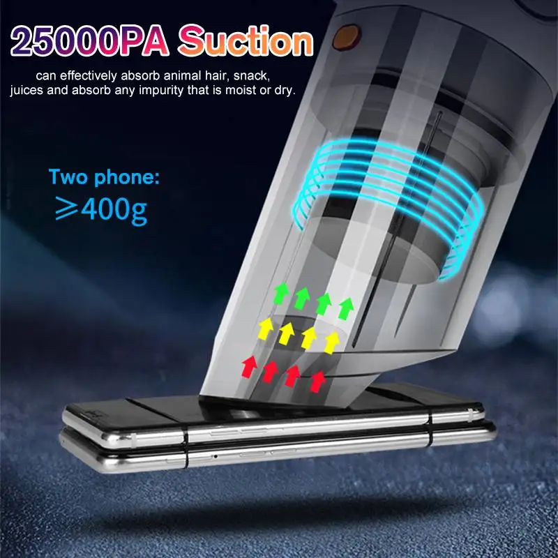 US $31.17 4 In 1 250W 25000PA Handheld Vacuum Cleaner With LED Light Powerful Vacuum Cleaner Wet Dry Use For Auto Car Home Computer