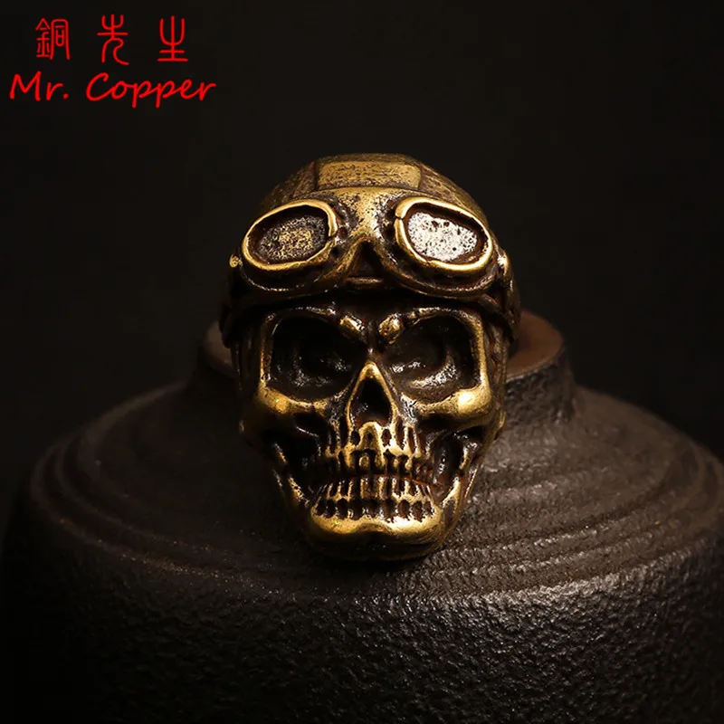 Metal Rivets Punk Windproof Glasses Skull Head Leather Buckle Brass Screwback Rivet Button Vintage DIY Leather Belt Wallet Hardware Accessory