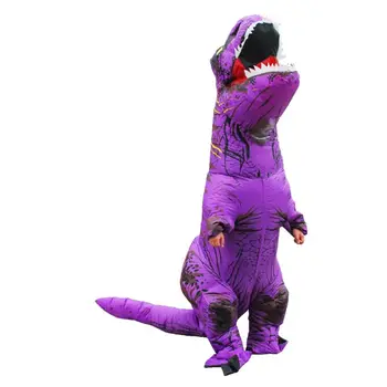 

High Quality New Child Adults Funny Dinosaur Costume Inflatable Cosplay Halloween Dino Blowup Outfit