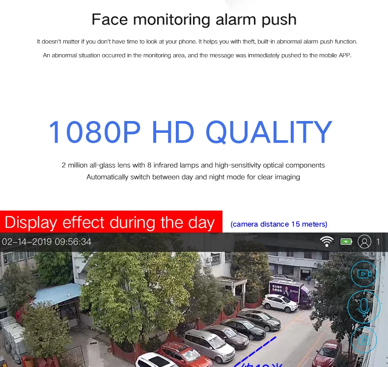 Wifi Солнечная камера 1080P IP 66 Водонепроницаемая беспроводная ip-камера ночного видения с датчиком движения двухсторонняя аудио уличная камера Веб-камера