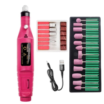 

Electric Manicure Drill Nail Polish Gel Remover Machine Nail File Set 20000Rpm UV Gel Remover Nail Drill Polishing Tools