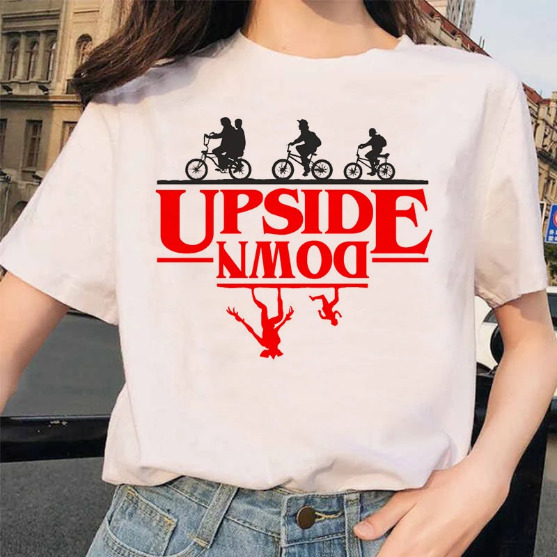 Новые странные вещи сезона 3 Harajuku Ullzang Футболка женская 90s графическая футболка с