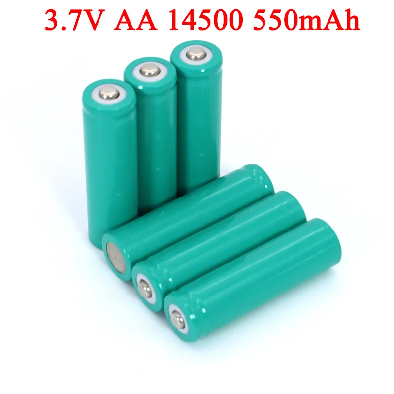 4pcs 3.7V AA 550mAh Lithium battery INR14500 ternary lithium batteries