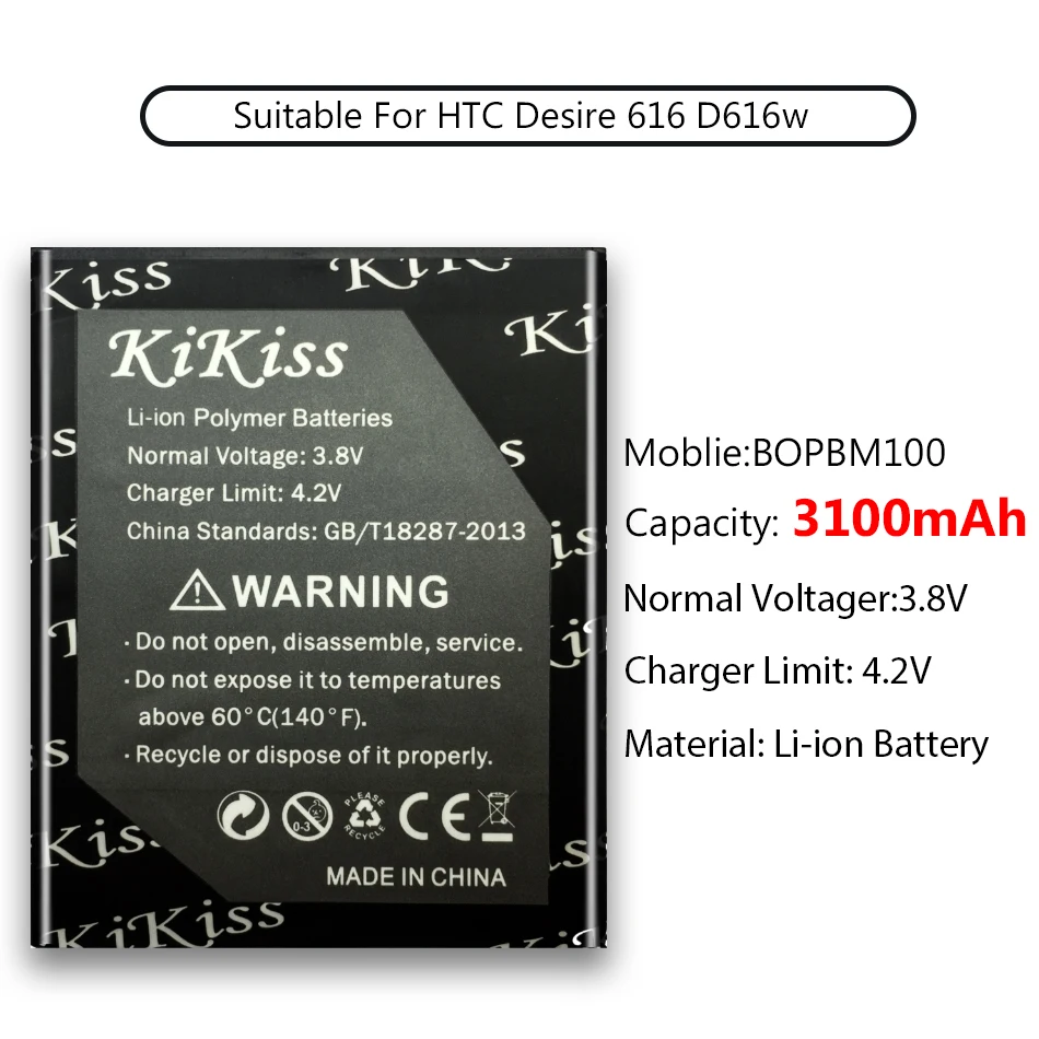 3100 мАч батарея большой емкости для htc Desire 616 D616w BOPBM100 батарея для сотового телефона большой мощности