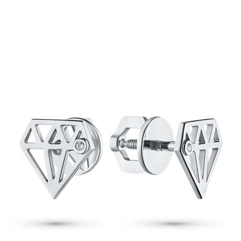 

Pusety silver diamond e0601ps07172100