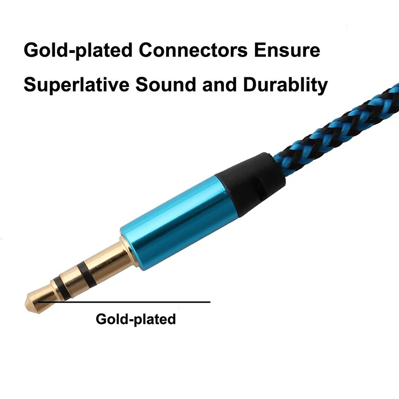 Audio Cable Speaker Line 3.5mm Car Nylon Aux Cable Male To Male Jack Plug Cord For Auto Speaker Headphone Huawei 1m