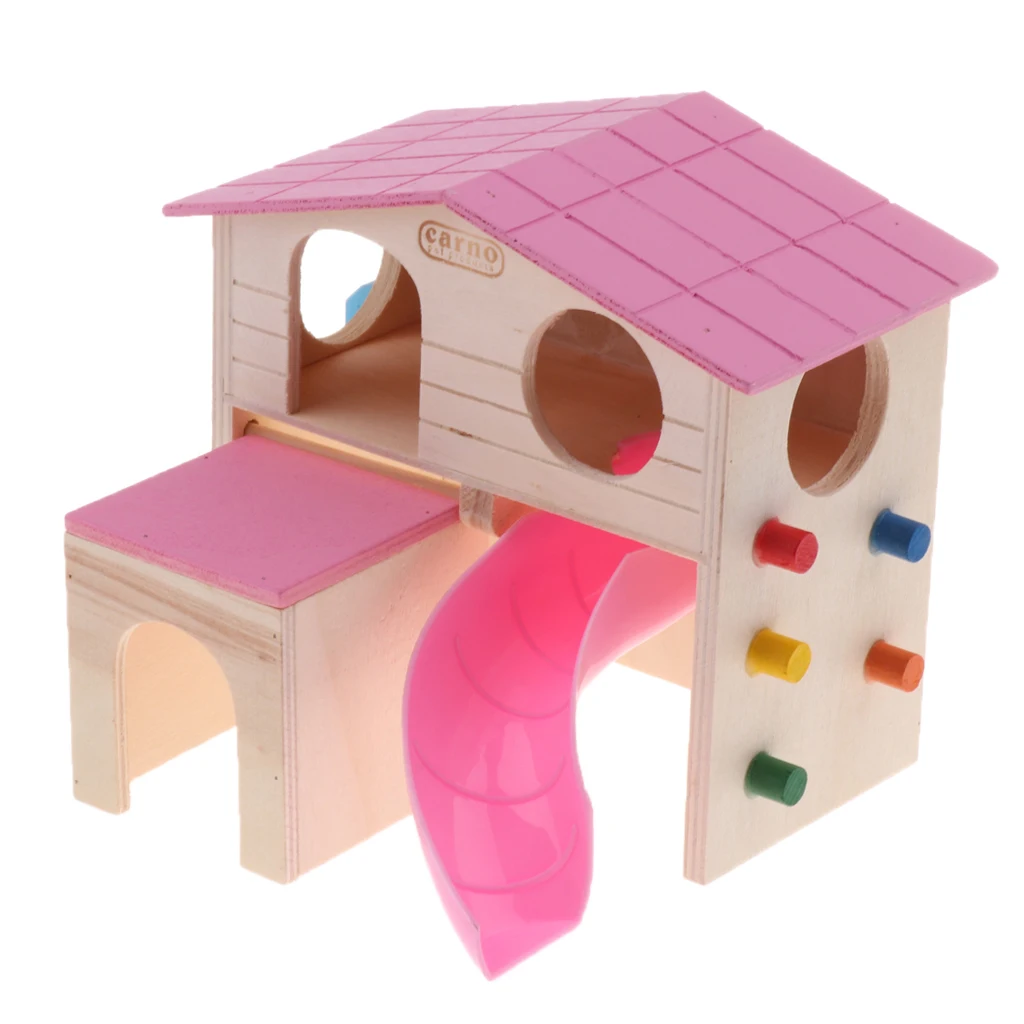 Rat Hamster House Wooden Ladder Pet Small Animal Rabbit Playhouse