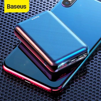 

Baseus Mini Power Bank 10000mAh LCD Display PD Type-C Fast Charging Power Bank Portable Charger Tiny External Battery Poverbank