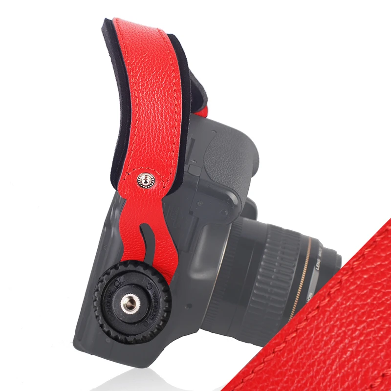 BIZOE камера повязка на руку ремешок ремень с металлической быстроразъемной пластиной для Sony Nikon Canon Pentax Fujifilm DSLR камеры s - Цвет: Red