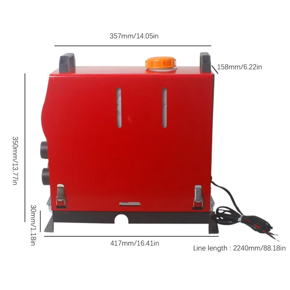 12 В/5000 Вт Воздушный дизельный Обогреватель, 4 отверстия, ЖК-монитор, воздушный дизельный Обогреватель для автомобиля, грузовика, дизельный автомобильный обогреватель, воздушный обогреватель