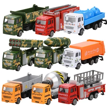 

Inertia alloy car, fire truck, mixer truck, excavator, excavator, boy, construction vehicle, children's toy, boy, girl, Christma