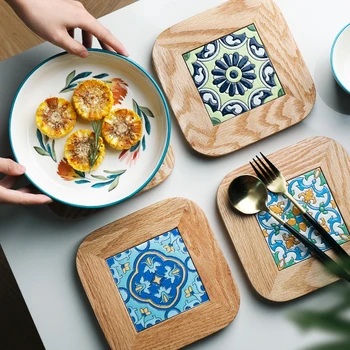 

Porcelain Pan Pot Mat Pad Heat Resistant Table Pad Tableware Table Decoration