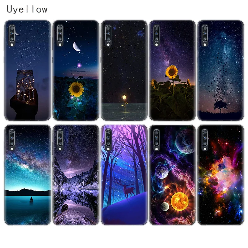 

Uyellow Starry landscape Phone Case For Samsung A10 A20 A30 A40 A50 A60 A70 A80 A20E Cover For Galaxy M10 M20 M30 M40 Coque
