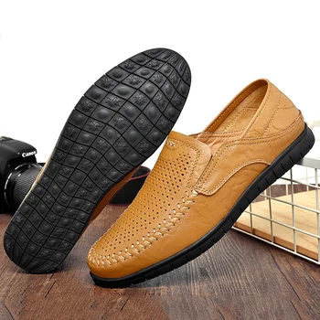 

Fashion Men Genuine Leather Shoes Male Dress Wedding Classic Business Party Office Wedding Loafers Men's Flats Shoes
