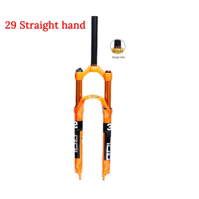 29er Straight Hand Вилка для горного велосипеда пневматическая подвеска из магниевого сплава 26 27,5 29er дюймов 32 HL rl100мм Велосипедная вилка Блокировка для велосипедных аксессуаров - Цвет: 29er Straight Hand
