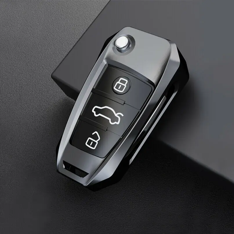 Catena-del-supporto-della-copertura-della-cassa-chiave-dell-automobile-in-lega-di-zinco-per-Audi.jpg Custodia/cover per Chiave/telecomando in lega di zinco per Audi A1 A3 A4 A6 A7 A8 TT Q5 Q7 - Catena del supporto della copertura della cassa chiave dell automobile in lega di zinco per Audi
