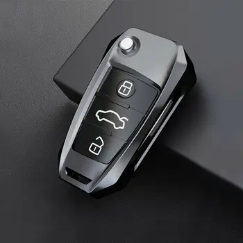 Custodia/cover per Chiave/telecomando in lega di zinco per Audi A1 A3 A4 A6 A7 A8 TT Q5 Q7 6 Custodia/cover per Chiave/telecomando in lega di zinco per Audi A1 A3 A4 A6 A7 A8 TT Q5 Q7 - Catena del supporto della copertura della cassa chiave dell automobile in lega di zinco per