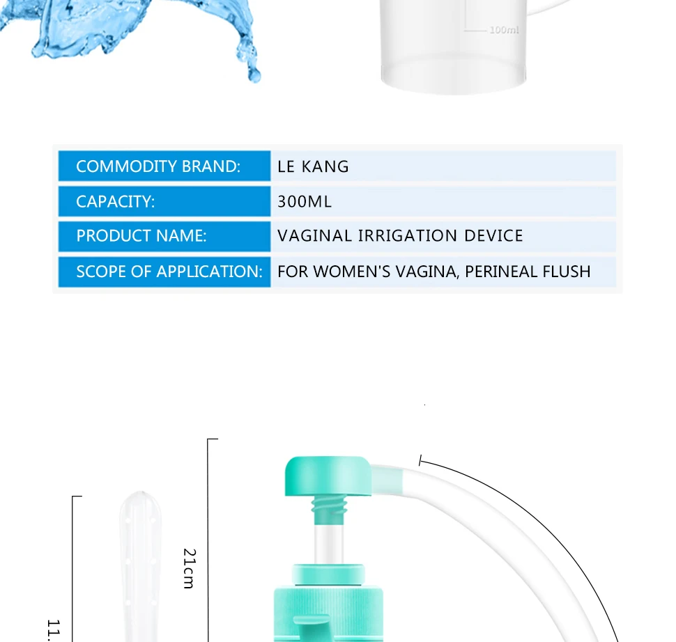 Гинекологический ирригатор для влагалища, шприц, многоразовый медицинский вагинальный моющий оросительное устройство, моющий женский сексуальный женский продукт для здоровья
