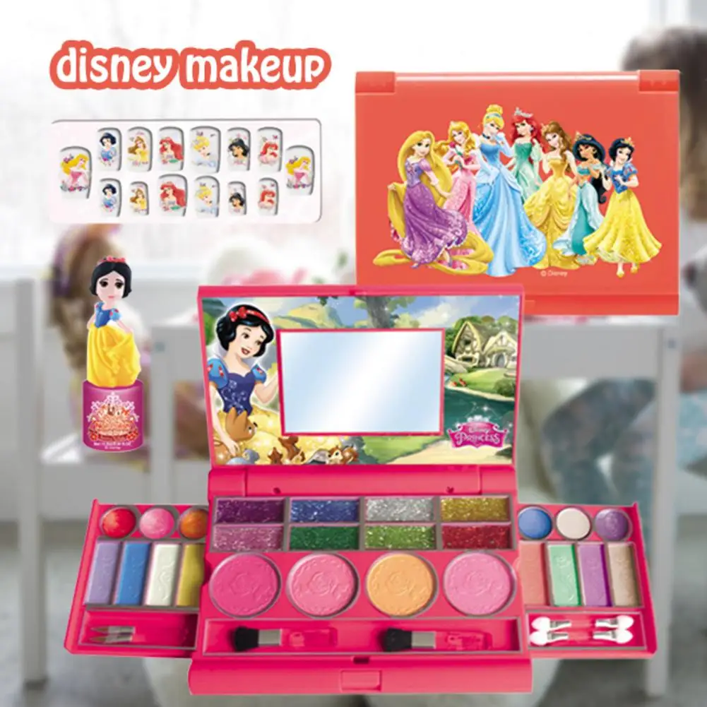 Disney Children's Cosmetics Fashionable Notebook Makeup Box Play House Toy Gift Makeup Toy Suit For Children Birthday Gift