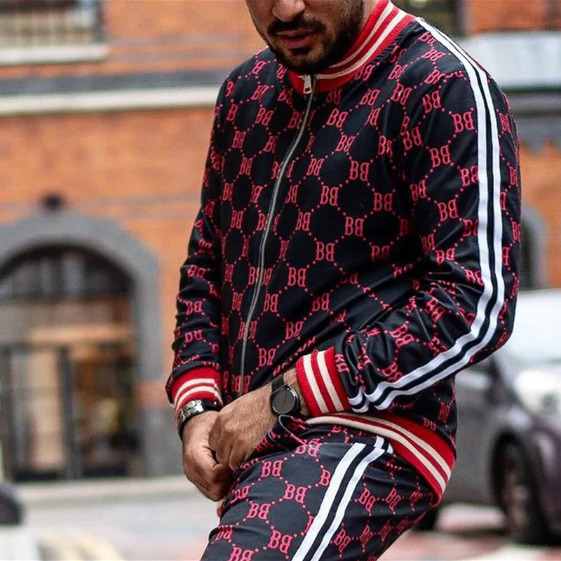 

Jacket men BB plaid Men Casual Zipper Jacket Autumn Tracksuit High quality Sweatshirt Fashion Man High Street Jackets Casual top
