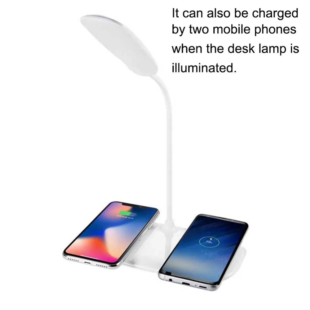 Беспроводная подставка для зарядного устройства для iPhone X XS 8 XR samsung S9 S10 S8 S10 быстрая зарядная панель ledwithable настольная лампа зарядная док-станция
