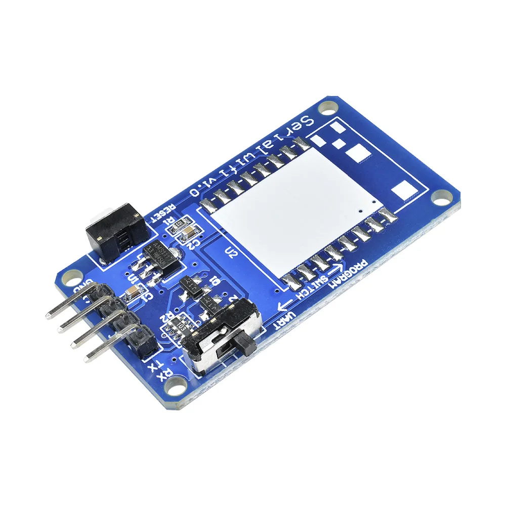 CH340 CH340G USB для ttl ESP8266 ESP-07 ESP07 серийный WiFi беспроводной макетная плата V1.0 адаптер Антенна для ttl модуль драйвера - Цвет: blue adapter board