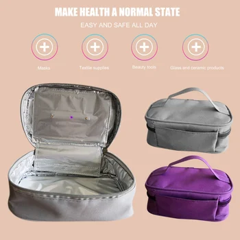 

Portable LED UV Sterilization Pack Mask Storage bag Supplies Disinfection Tool Cleaner and Disinfectant Bag