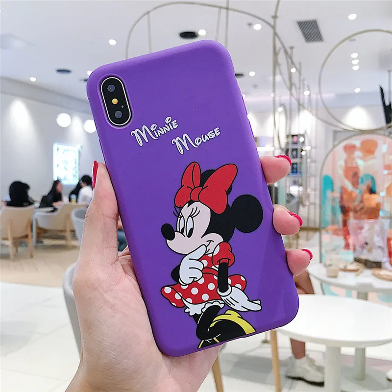 Милый мультяшный чехол для телефона с Микки Минни и радугой для iphone 11Pro MAX X XR XS MAX, мягкий чехол из ТПУ для iphone 6, 6s, 7, 8 Plus, чехол