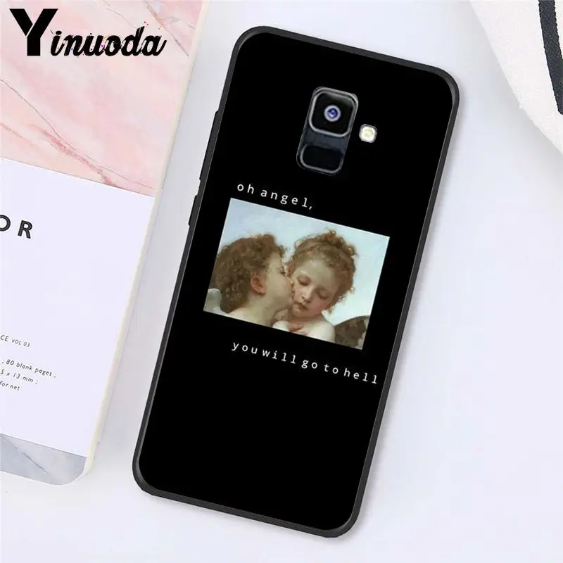 Yinuoda Great art aesthetic van Gogh Mona Lisa Angel Phone Case For Samsung Galaxy A7 A50 A70 A40 A20 A30 A8 A6 A8 Plus A9 - Цвет: A2