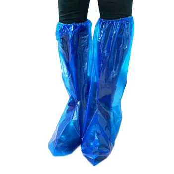 

ASDS-35 Pairs of Disposable Shoe Covers Blue Rain Boots Boots Cover Transparent Waterproof Non-Slip Overshoes