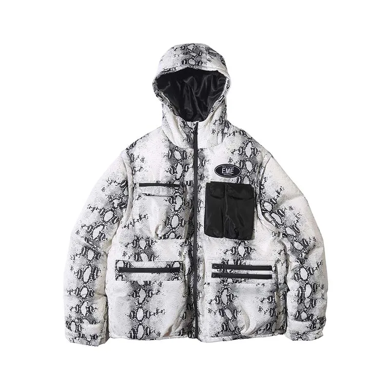 UNCLEDONJM Cotton Padded Oversized Windbreaker Hooded Parkas Jackets Streetwear Harajuku Thick Warm Winter Coats Women DP13