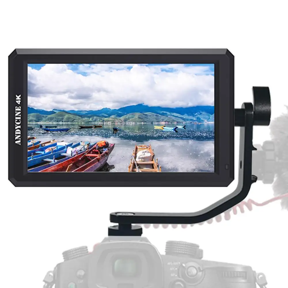 ANDYCINE A6 5.7 Inch HDMI Field Monitor 1920x1080 DC 8V Power Output Swivel Arm Monitoring for GH5 Sony Nikon Canon DSLR Gimbals