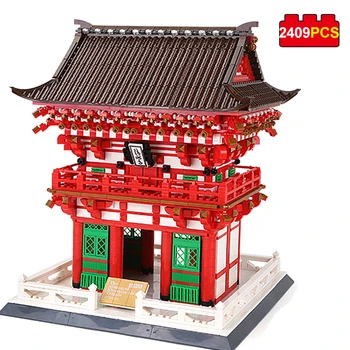 

2409PCS Japan Kiyomizu Temple Niomon Landmark Building Series Castle Model Building Block Compatible Boy Toy Gift