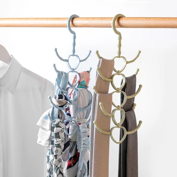 

1pcs Rotatable 10-claw multi-purpose rack hook hanger tie scarves scarf coat rack plastic hook shoe rack Belt Scarf Hanging Rack