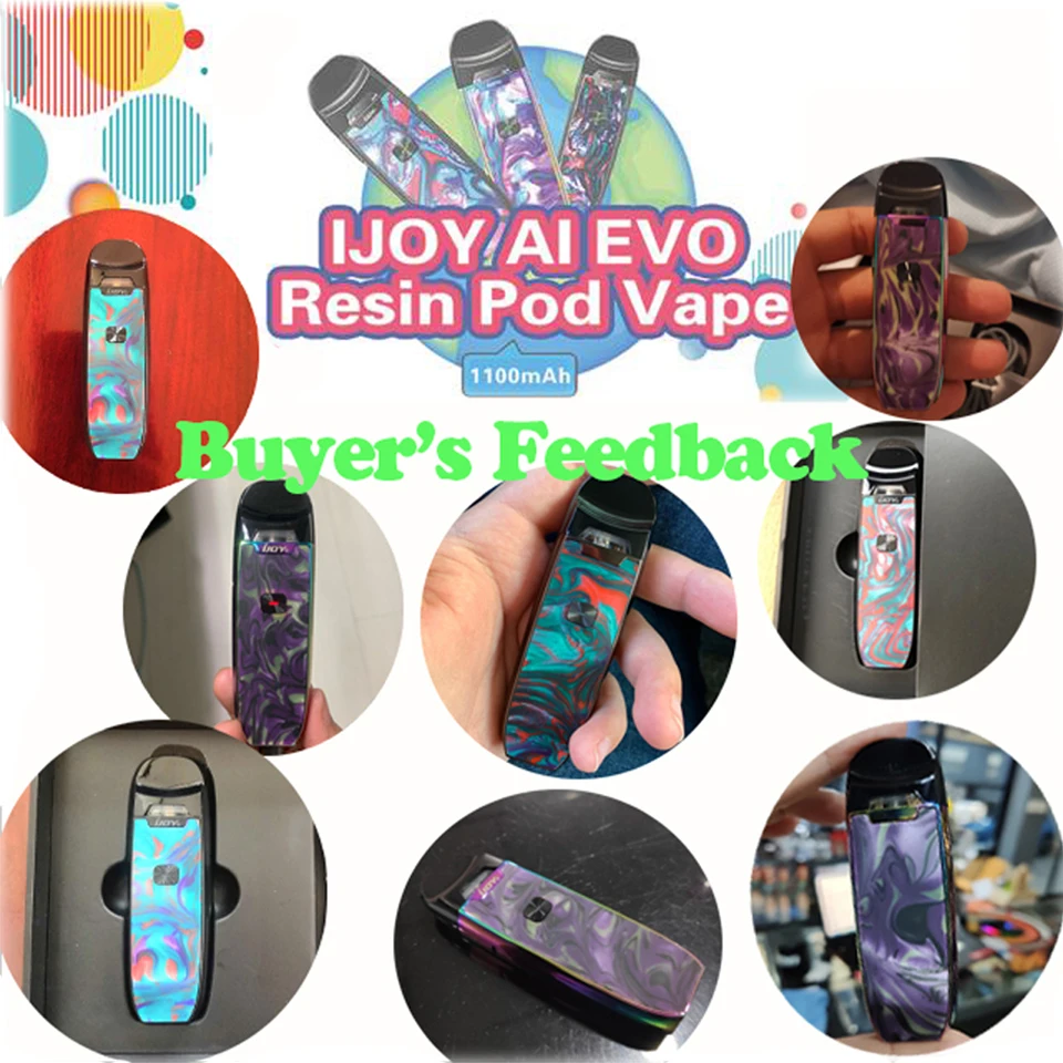 Электронная сигарета Cleanrance IJOY AI EVO Resin Pod стартовый набор 1100 мАч 20 Вт с картриджем 2