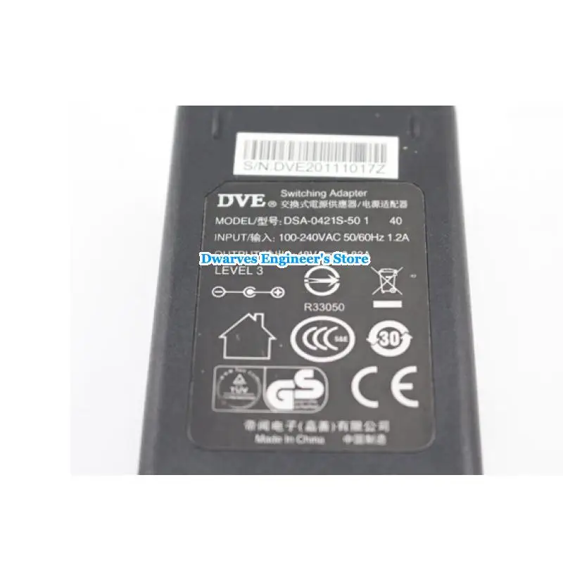 DVE DSA-0421S-50 адаптер переменного тока 48 В 0.83A POE коммутатор NETGEAR FS108P блок питания зарядное устройство адаптер