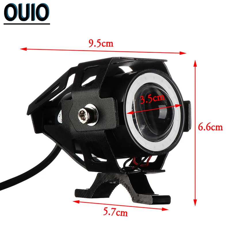 Светодиодный фонарь для мотоцикла U7 MINI Brightness 3000LM Spot Angel Eyes фара 12 В мотоциклетные