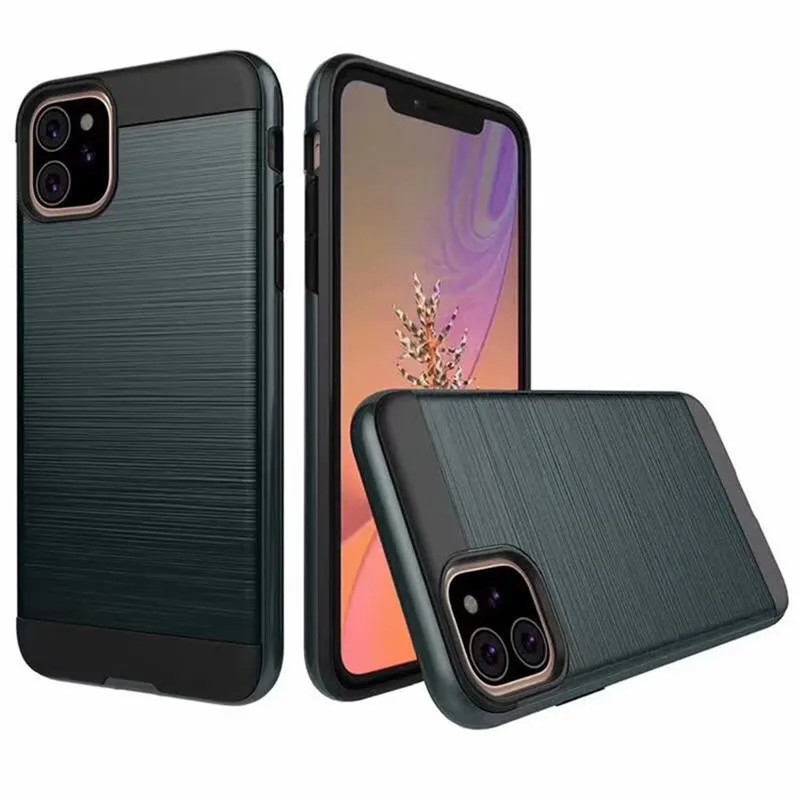 

Classic Brushed Hair Line Texture case For iPhone 11 11 pro 11pro max Case shockproof Slim Armor Back Cover for iphone 11pro max