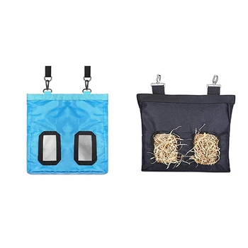

Pets Hay Bag Hanging Feeder Hamster Food Sack Holder Rabbit Feeder Pet Cage Accessories Easy to Carry Hay Bag