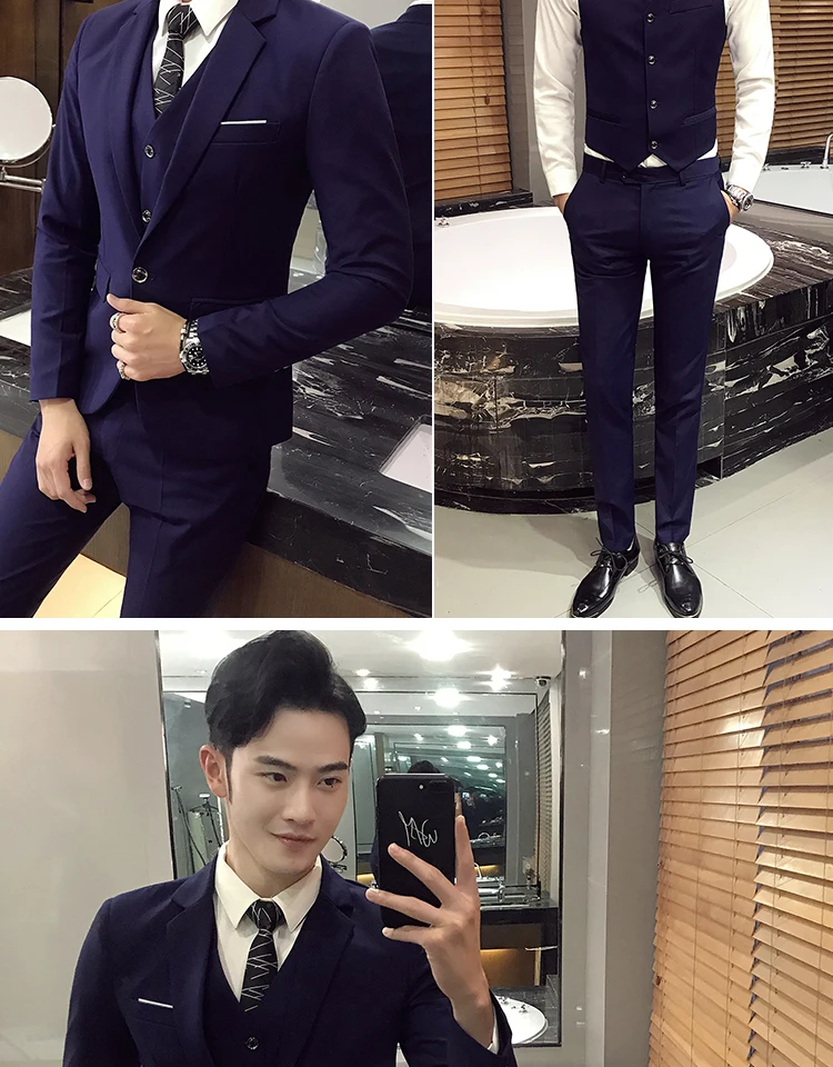 Hfbd519f6f524479d8d35c716e5133c4fV Jacket Vest Pants Mens Casual Business Formal Thin Solid Color Suit 3Pcs and 2Pcs High-end Groom Wedding Dress Blazer Trousers