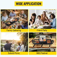 VEVOR 2in1 Electric BBQ Pan Grill Hot Pot 2400W Multifunction Home Portable Smokeless Nonstick Detachable Hot Pot Barbecue Plate 2