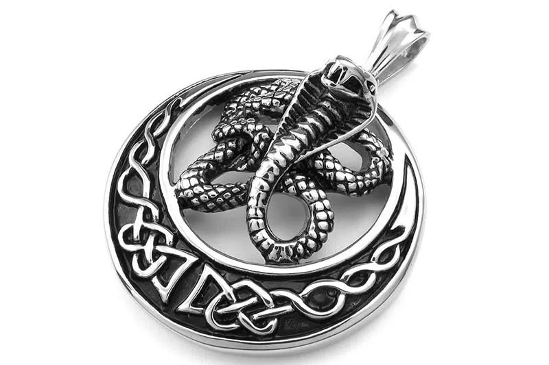 Ювелирные изделия из нержавеющей стали Готическая племенная Кобра Змея Мужская