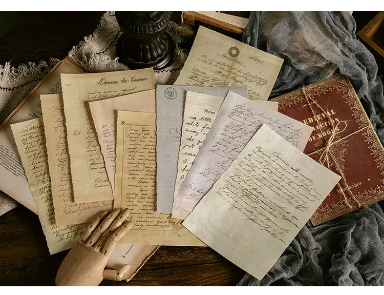 10pcs/pack Large Size Medieval Vintage material Paper Dairy DIY Scrapbooking Album Decoration Paper Office Supplies