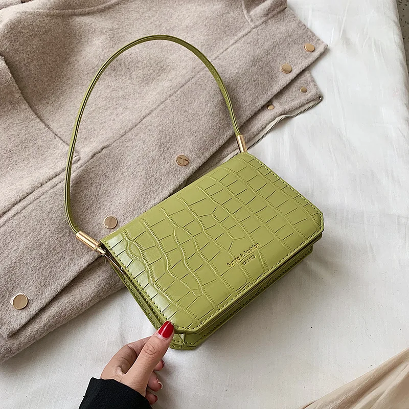 

Brand Originality Design 2019 new Small square bag fashion Joker stone shoulder Messenger bag