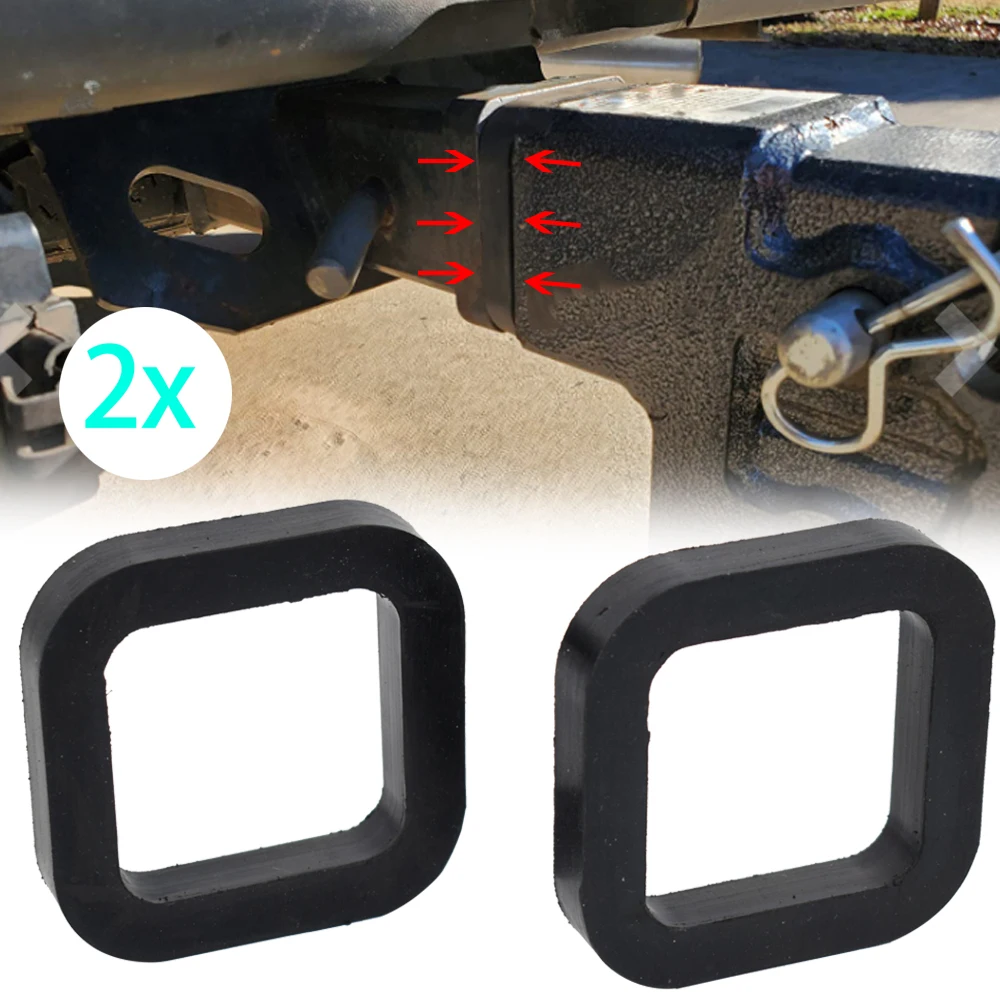 2x 52mm Universal Trailer Hitch Receiver Silencer Pad Protector Stop Rattle Provide Cushion Tow hitches Gooseneck Pintle Bumper