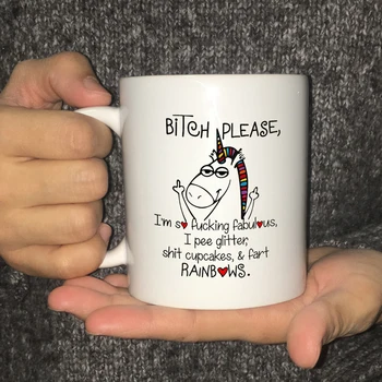 

funny unicorn mug 350ml ceramic creative milk mugs gift box package mug for friends dropshipping