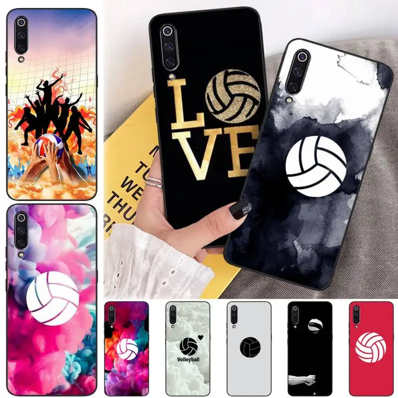 

Mantin Volleyball Black TPU Soft Phone Case Cover for xiaomi mi 8 9 8SE 9SE 8Lite mix2 2S max2 3 Pocophone F1
